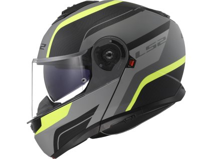moto přilba LS2 FF908 STROBE II MONZA MATT grey/neon