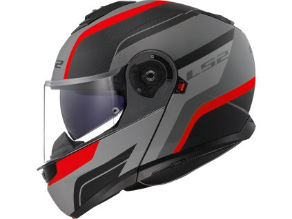 moto přilba LS2 FF908 STROBE II MONZA MATT grey/red