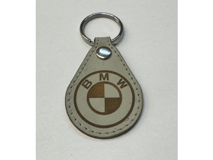 kožená klíčenka BMW, šedá