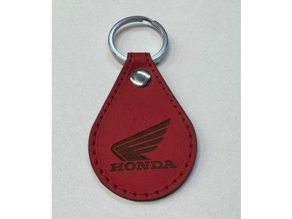 kožená klíčenka HONDA, červená