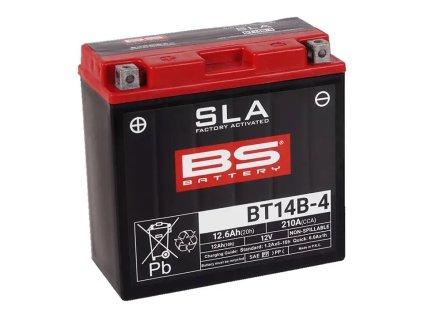 motocyklová baterie BS-BATTERY BTX14B-4 (YT14B-4) SLA