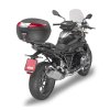 horní kufr GIVI V40N, černý s červenými odrazkami