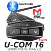 U com 16 , ucom16 intercom intercom na motorku s technologií mesh a bluetooth super akční cena sleva