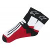 ponožky ALPINESTARS RACING ROAD COOLMAX® černé/bílé/červené