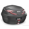 horní kufr GIVI B360N2 (Monolock s vlastní plotnou), černý s červenými odrazkami