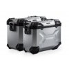 sada bočních kufrů s montáží SW-MOTECH TRAX ADV stříbrné 45/37l pro BMW F 800 / 700 / 650 GS (08-)
