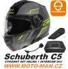 Schuberth C5 VYKLOPNA MODULARNI ,motocyklova helma prilba na motorku , intercom sc2 , helma pro motorkare , znackova motorkarska helma ve vyhodnem setu s komunikatorem sena sc2 mash i bluetooth 3 nabidka akcni,akce