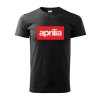 vyrp12 263Panske Tricko Motorkarske moto APRILIA 002 cierne tricko pre motorkara darcek tricko na motorku s logom aprilia 03