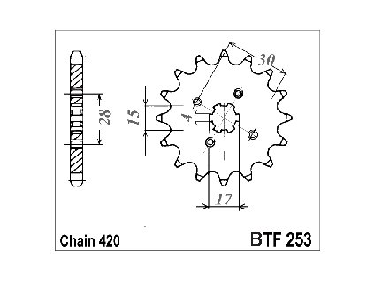 Řetězové kolečko JTF 253