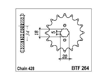 Řetězové kolečko JTF 264