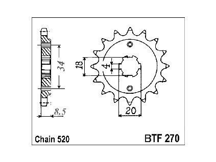 Řetězové kolečko JTF 270