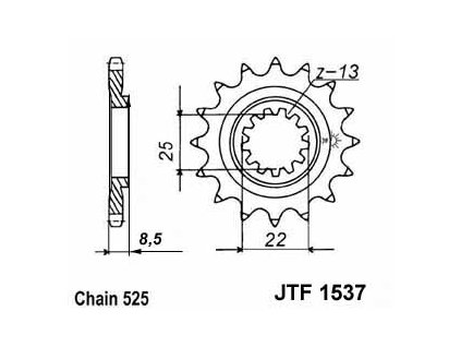 Řetězové kolečko JTF 1537