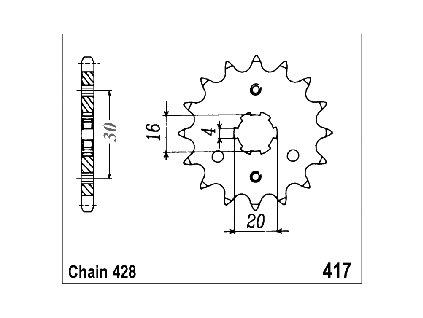 Řetězové kolečko JTF 417
