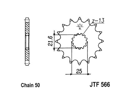 Řetězové kolečko JTF 566