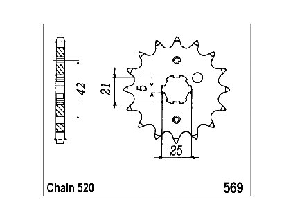 Řetězové kolečko JTF 569