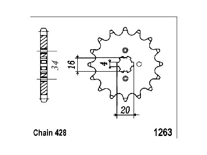 Řetězové kolečko JTF 1263
