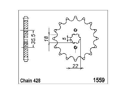 Řetězové kolečko JTF 1559