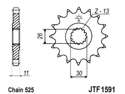 Řetězové kolečko JTF 1591