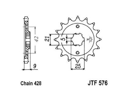 Řetězové kolečko JTF 576
