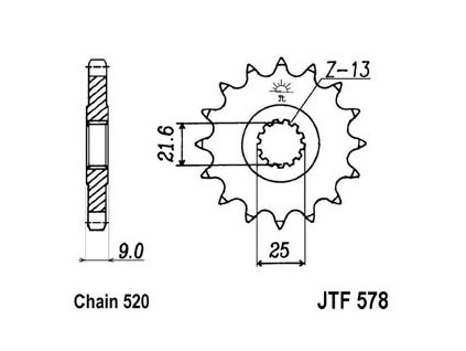 Řetězové kolečko JTF 578