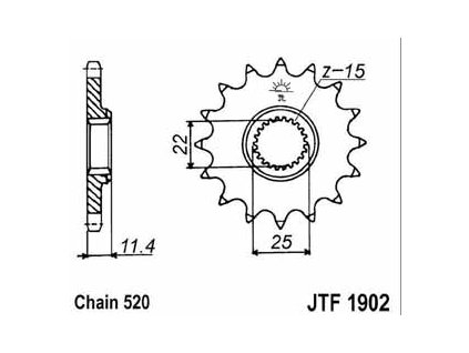 Řetězové kolečko JTF 1902