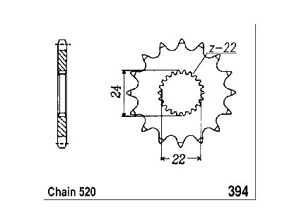 Řetězové kolečko JTF 394