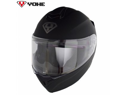 moto helma yohe 938 double visor matna cerna