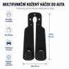 Cappa Háček dvojitý multifunkční kožený do auta