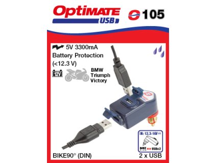 10034 o105 optimate usb nabijecka s dualnim vystupem pro 12v din zasuv