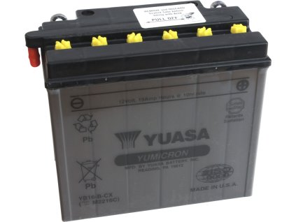 3161 motobaterie yuasa yb16 b cx 12v 19ah