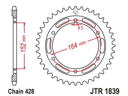 101555 1 jt jtr1839 56 zadni kolecko rozeta 56 zubu 428