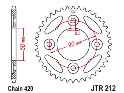 101963 jt jtr212 37 zadni kolecko rozeta 37 zubu 420