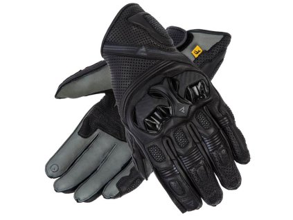 104546 kozene rukavice rebelhorn st short cerne sede rukavice m