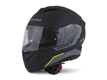 104846 cassida compress 2 0 refraction vyklopna prilba cerna matna seda zluta fluo l