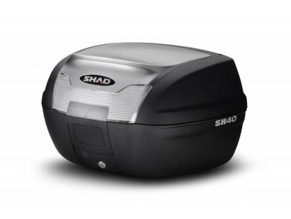 106844 shad vrchni kufr na motorku s barevnym krytem sh40 stribrna