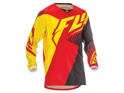 108527 fly racing kinetic vector dres na motokros barva cervena cerna hi vis m