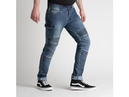 110993 broger jeans ohio washed blue kalhoty na motorku velikost w38l32