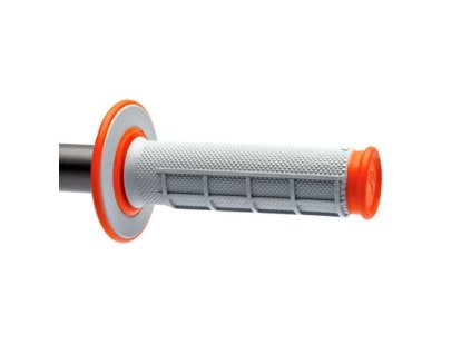 111974 renthal gripy mx dual compound 1 2 waffle dvoudilne barva seda oranzova