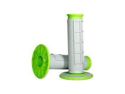 111977 renthal gripy mx dual compound diamont green waff dvoudilne barva seda zelena