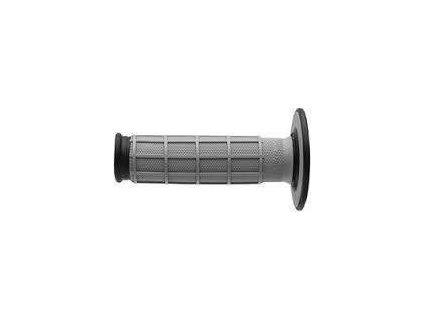 111980 renthal gripy mx dual compound full waffle grey dvoudilne barva seda cerna
