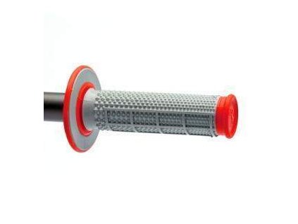 111989 renthal gripy mx dual compound tapered half waffle dvoudilne barva seda cervena