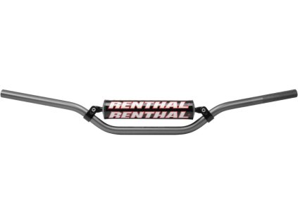 112373 renthal riditka 7 8 cala 22mm mx handlebar grey rc padded barva seda pena