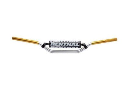 112400 renthal riditka 7 8 cala 22mm mx handlebar silver gold rc padded barva stribrna zl