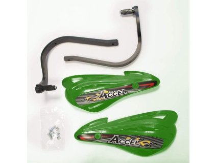 120440 accel kryty rukojeti s hlinikovym uchycenim atv 22 28mm alu cerna plast zelena
