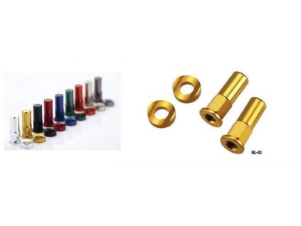 120734 accel ozdobne matice na haltr pneu sada 2 kusy barva modra s podlozkami