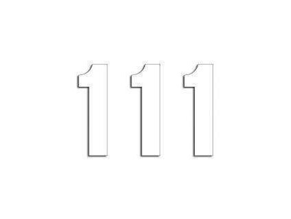 124769 blackbird startovni cislo 13cm x 7cm jednoduche barva bila cislo 1 3 ks