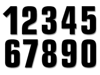 124790 blackbird startovni cislo 13cm x 7cm jednoduche barva cerna cislo 0 3 ks