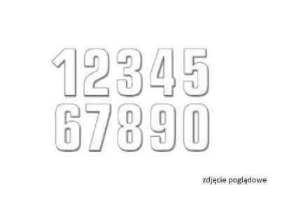 124823 blackbird startovni cislo 16cm x 7 5cm jednoduche barva bila cislo 2 3 ks