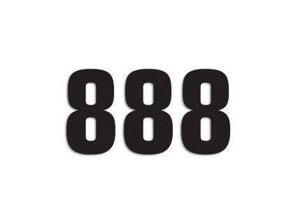 124868 blackbird startovni cislo 16cm x 7 5cm jednoduche barva cerna cislo 8 3 ks