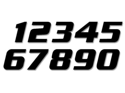 124907 blackbird startovni cislo 25cm x 20cm sikme barva cerna cislo 3 3 ks